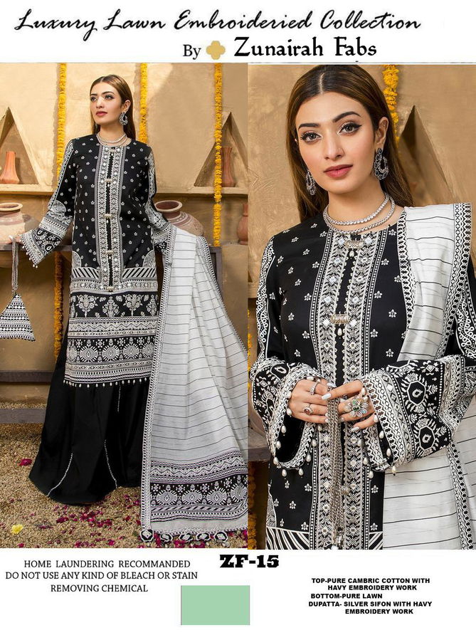 Zunairah Anaya Luxuary Lawn Fancy Ethnic Wear Cotton Embroidered Collection